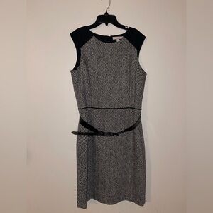 Banana republic tweed business career dress size 10 tall belted wool blend